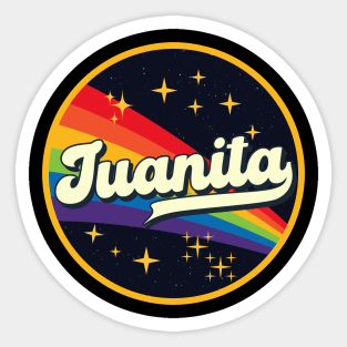 Juanita // Rainbow In Space Vintage Style Sticker